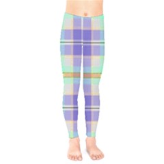 Blue And Yellow Plaid Kids  Legging by allthingseveryone