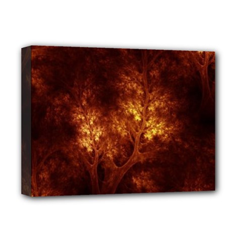 Artsy Brown Trees Deluxe Canvas 16  X 12  