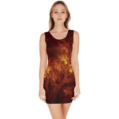 Artsy Brown Trees Bodycon Dress by allthingseveryone