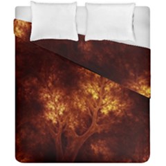 Artsy Brown Trees Duvet Cover Double Side (california King Size)