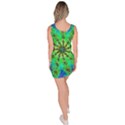 Green Psychedelic Starburst Fractal Bodycon Dress View4