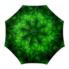 Artsy Bright Green Trees Golf Umbrellas