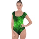 Artsy Bright Green Trees Short Sleeve Leotard  View1