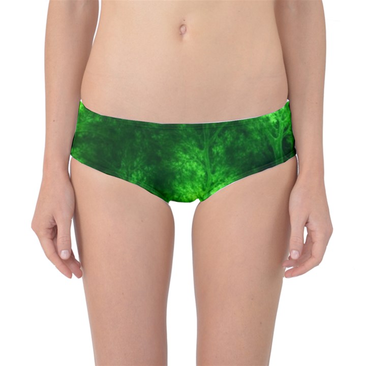 Artsy Bright Green Trees Classic Bikini Bottoms