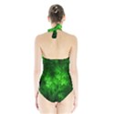 Artsy Bright Green Trees Halter Swimsuit View2