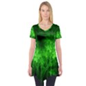 Artsy Bright Green Trees Short Sleeve Tunic  View1