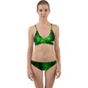 Artsy Bright Green Trees Wrap Around Bikini Set View1