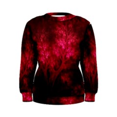 Artsy Red Trees Women s Sweatshirt