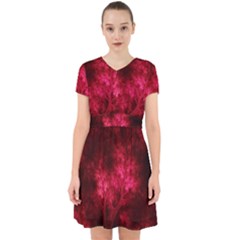 Artsy Red Trees Adorable In Chiffon Dress