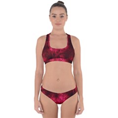 Artsy Red Trees Cross Back Hipster Bikini Set