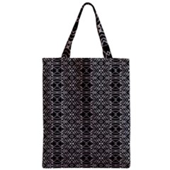 Black And White Ethnic Pattern Zipper Classic Tote Bag by dflcprints