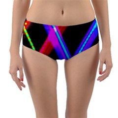 Xmas Light Paintings Reversible Mid-waist Bikini Bottoms by Celenk