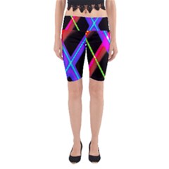 Xmas Light Paintings Yoga Cropped Leggings by Celenk