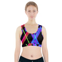 Xmas Light Paintings Sports Bra With Pocket by Celenk