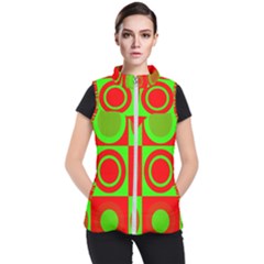 Redg Reen Christmas Background Women s Puffer Vest