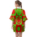 Redg Reen Christmas Background Quarter Sleeve Kimono Robe View2