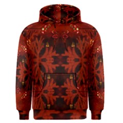 Red Abstract Men s Pullover Hoodie by Celenk