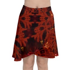 Red Abstract Chiffon Wrap