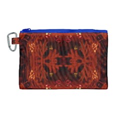 Red Abstract Canvas Cosmetic Bag (large)