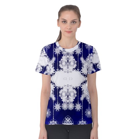 The Effect Of Light  Very Vivid Colours  Fragment Frame Pattern Women s Cotton Tee by Celenk