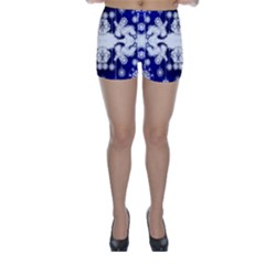 The Effect Of Light  Very Vivid Colours  Fragment Frame Pattern Skinny Shorts by Celenk