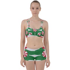 Candy Cane Kaleidoscope Women s Sports Set by Celenk