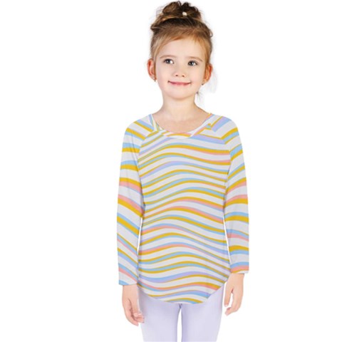 Art Abstract Colorful Colors Kids  Long Sleeve Tee by Celenk