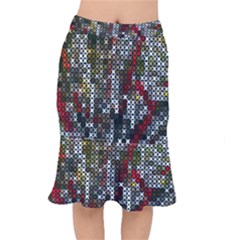 Christmas Cross Stitch Background Mermaid Skirt by Celenk