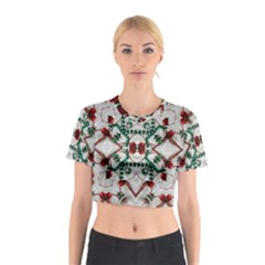 Christmas Paper Cotton Crop Top