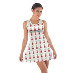 At On Christmas Present Background Cotton Racerback Dress by Celenk