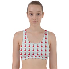 At On Christmas Present Background Back Weave Sports Bra by Celenk