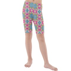 Christmas Wallpaper Kids  Mid Length Swim Shorts by Celenk