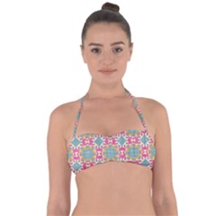 Christmas Wallpaper Halter Bandeau Bikini Top by Celenk