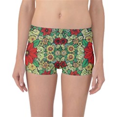 Calsidyrose Groovy Christmas Reversible Boyleg Bikini Bottoms by Celenk