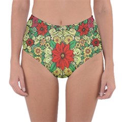 Calsidyrose Groovy Christmas Reversible High-waist Bikini Bottoms by Celenk