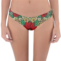 Calsidyrose Groovy Christmas Reversible Hipster Bikini Bottoms by Celenk