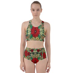 Calsidyrose Groovy Christmas Racer Back Bikini Set by Celenk