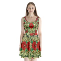 Calsidyrose Groovy Christmas Split Back Mini Dress  by Celenk