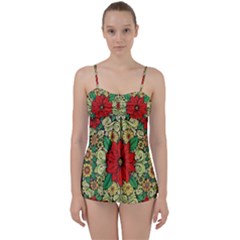 Calsidyrose Groovy Christmas Babydoll Tankini Set by Celenk