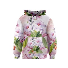 Wonderful Flowers, Soft Colors, Watercolor Kids  Pullover Hoodie by FantasyWorld7