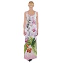 Wonderful Flowers, Soft Colors, Watercolor Maxi Thigh Split Dress View2