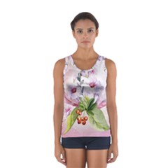 Wonderful Flowers, Soft Colors, Watercolor Sport Tank Top  by FantasyWorld7