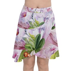 Wonderful Flowers, Soft Colors, Watercolor Chiffon Wrap