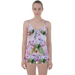 Wonderful Flowers, Soft Colors, Watercolor Tie Front Two Piece Tankini by FantasyWorld7