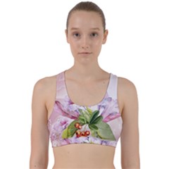 Wonderful Flowers, Soft Colors, Watercolor Back Weave Sports Bra by FantasyWorld7