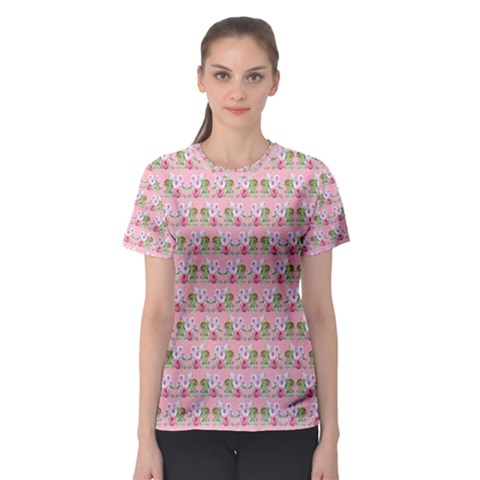 Floral Pattern Women s Sport Mesh Tee by SuperPatterns