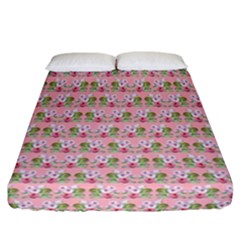 Floral Pattern Fitted Sheet (california King Size) by SuperPatterns