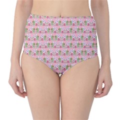 Floral Pattern High-waist Bikini Bottoms by SuperPatterns