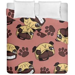 Happy Pugs Duvet Cover Double Side (california King Size)