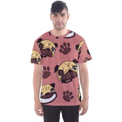 Happy Pugs Men s Sports Mesh Tee